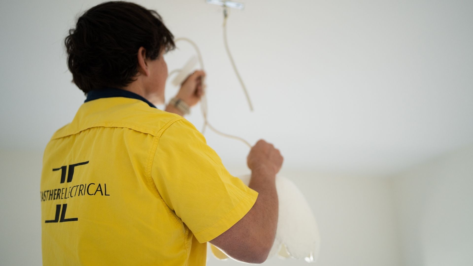easther installing ceiling fan