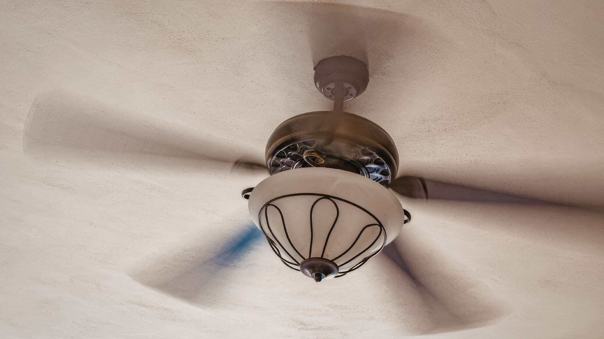 ceiling fan spinning